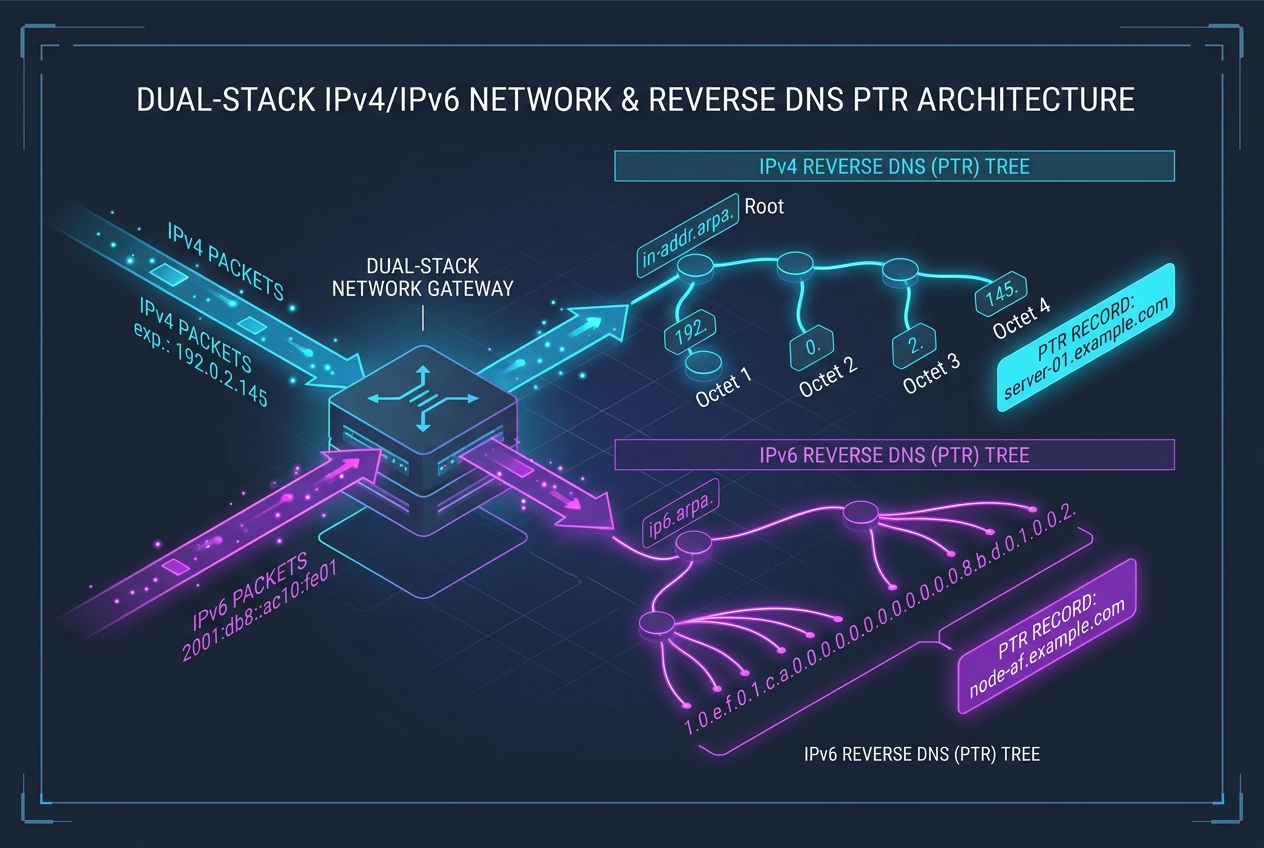 Dual-Stack Reverse DNS: RFC 2317 and ip6.arpa Setup