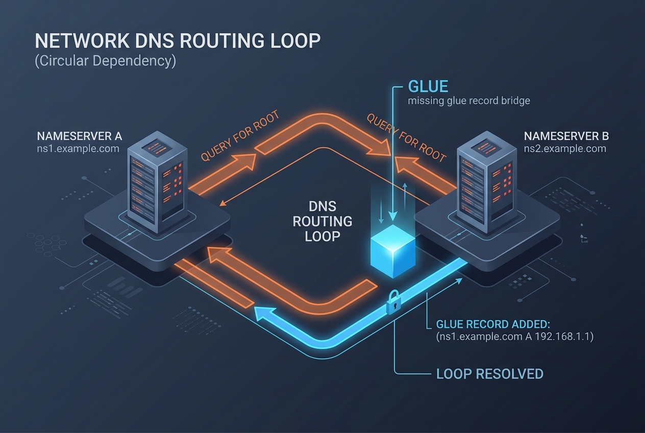 Fixing Missing Glue Records in DNS Delegation